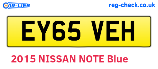 EY65VEH are the vehicle registration plates.
