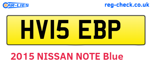 HV15EBP are the vehicle registration plates.