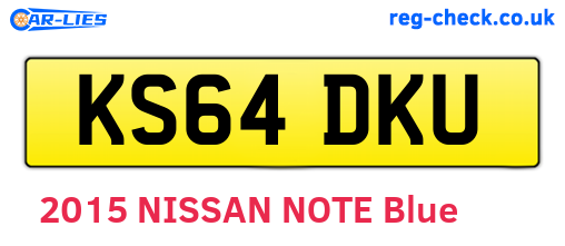 KS64DKU are the vehicle registration plates.