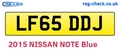 LF65DDJ are the vehicle registration plates.