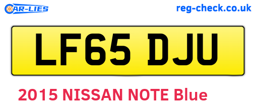 LF65DJU are the vehicle registration plates.