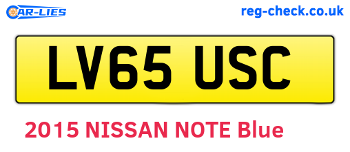 LV65USC are the vehicle registration plates.