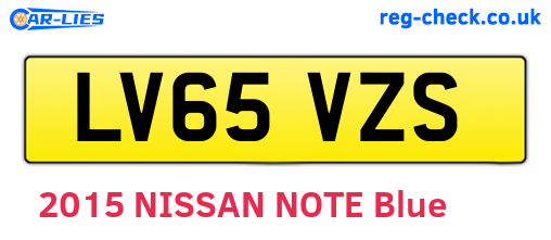 LV65VZS are the vehicle registration plates.