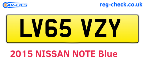 LV65VZY are the vehicle registration plates.