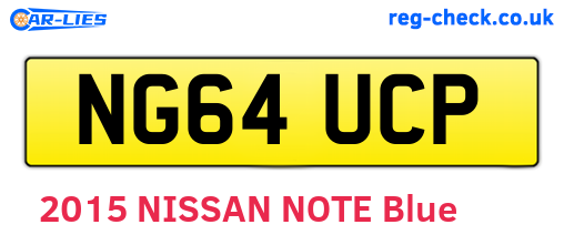 NG64UCP are the vehicle registration plates.