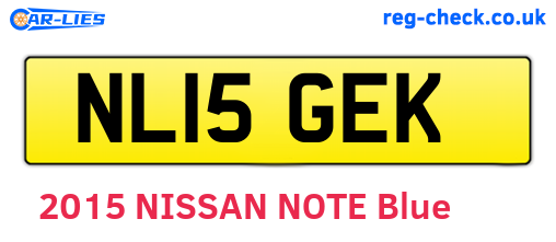 NL15GEK are the vehicle registration plates.