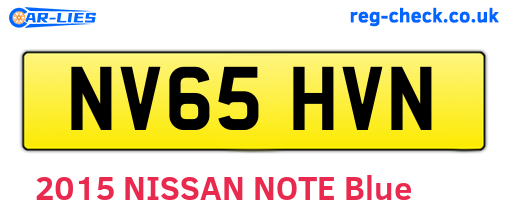 NV65HVN are the vehicle registration plates.