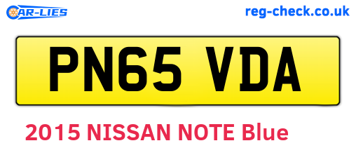PN65VDA are the vehicle registration plates.