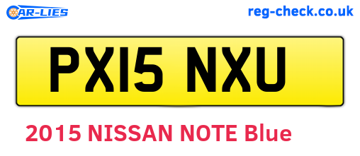 PX15NXU are the vehicle registration plates.