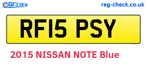 RF15PSY are the vehicle registration plates.