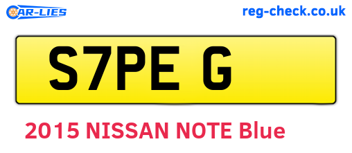 S7PEG are the vehicle registration plates.