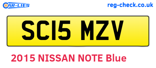 SC15MZV are the vehicle registration plates.