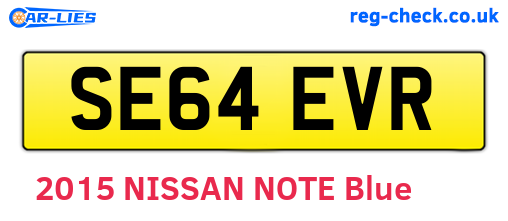 SE64EVR are the vehicle registration plates.