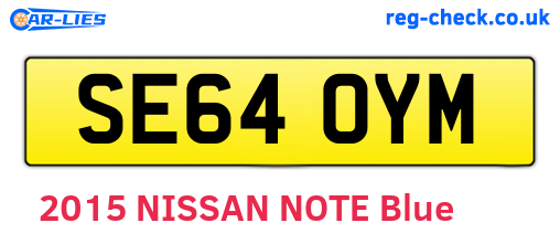 SE64OYM are the vehicle registration plates.