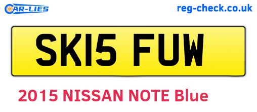 SK15FUW are the vehicle registration plates.