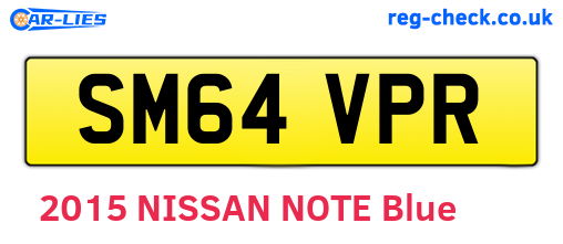 SM64VPR are the vehicle registration plates.