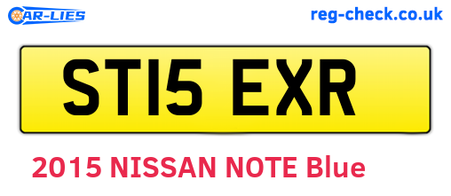 ST15EXR are the vehicle registration plates.