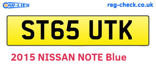 ST65UTK are the vehicle registration plates.