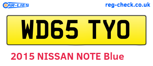 WD65TYO are the vehicle registration plates.