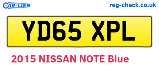 YD65XPL are the vehicle registration plates.