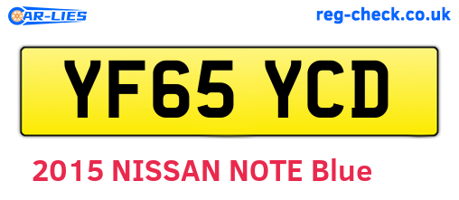 YF65YCD are the vehicle registration plates.