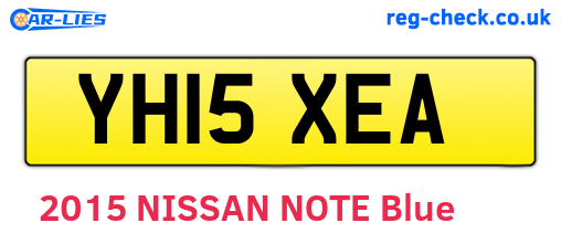 YH15XEA are the vehicle registration plates.