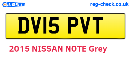 DV15PVT are the vehicle registration plates.