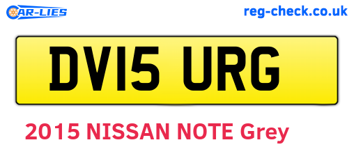 DV15URG are the vehicle registration plates.