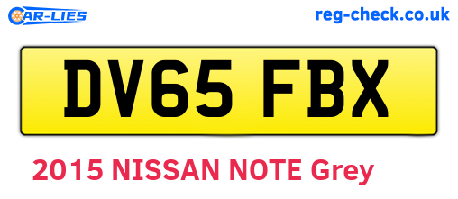 DV65FBX are the vehicle registration plates.