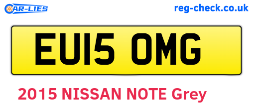 EU15OMG are the vehicle registration plates.