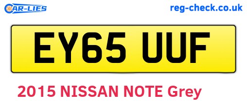 EY65UUF are the vehicle registration plates.