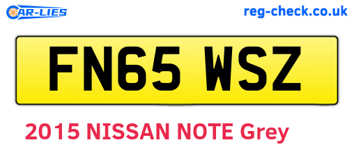 FN65WSZ are the vehicle registration plates.