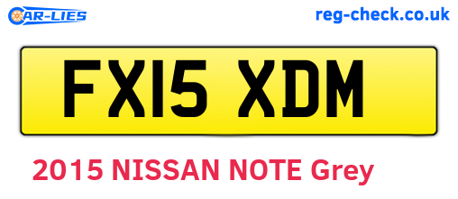 FX15XDM are the vehicle registration plates.