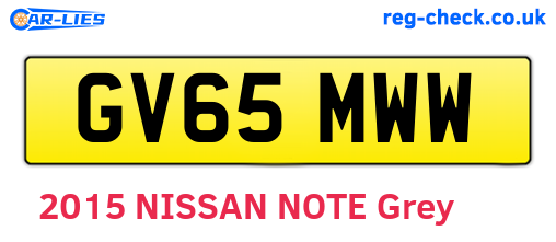 GV65MWW are the vehicle registration plates.