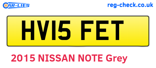 HV15FET are the vehicle registration plates.