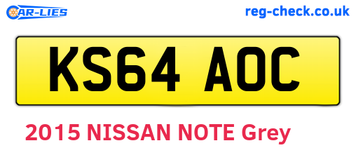 KS64AOC are the vehicle registration plates.