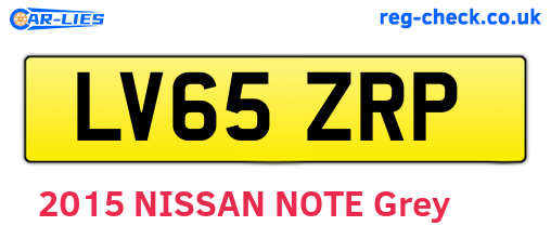 LV65ZRP are the vehicle registration plates.