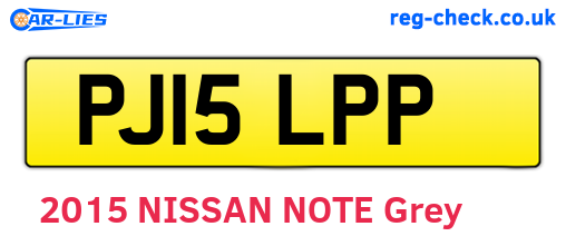 PJ15LPP are the vehicle registration plates.