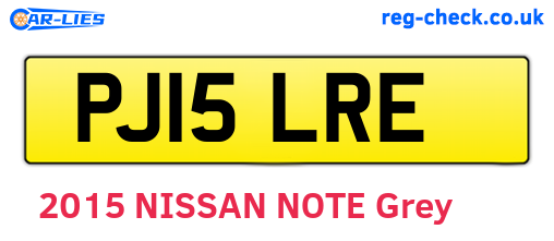 PJ15LRE are the vehicle registration plates.