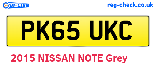 PK65UKC are the vehicle registration plates.