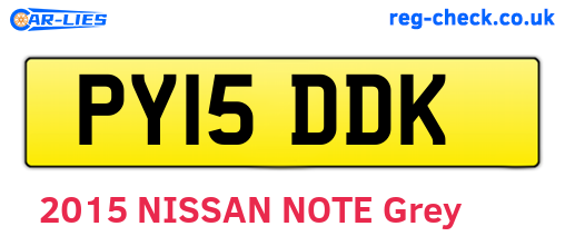 PY15DDK are the vehicle registration plates.