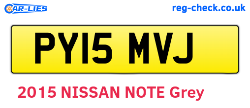 PY15MVJ are the vehicle registration plates.