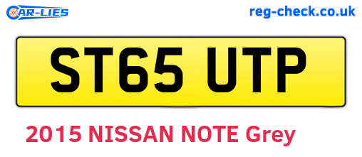 ST65UTP are the vehicle registration plates.