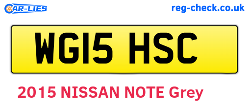 WG15HSC are the vehicle registration plates.