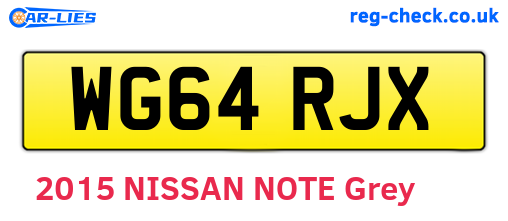WG64RJX are the vehicle registration plates.