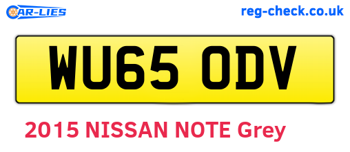 WU65ODV are the vehicle registration plates.