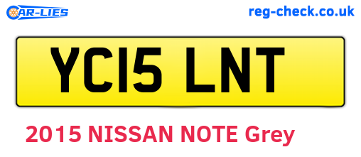 YC15LNT are the vehicle registration plates.