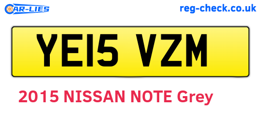 YE15VZM are the vehicle registration plates.