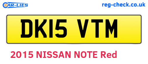 DK15VTM are the vehicle registration plates.