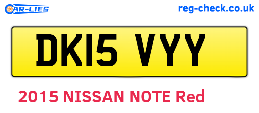 DK15VYY are the vehicle registration plates.